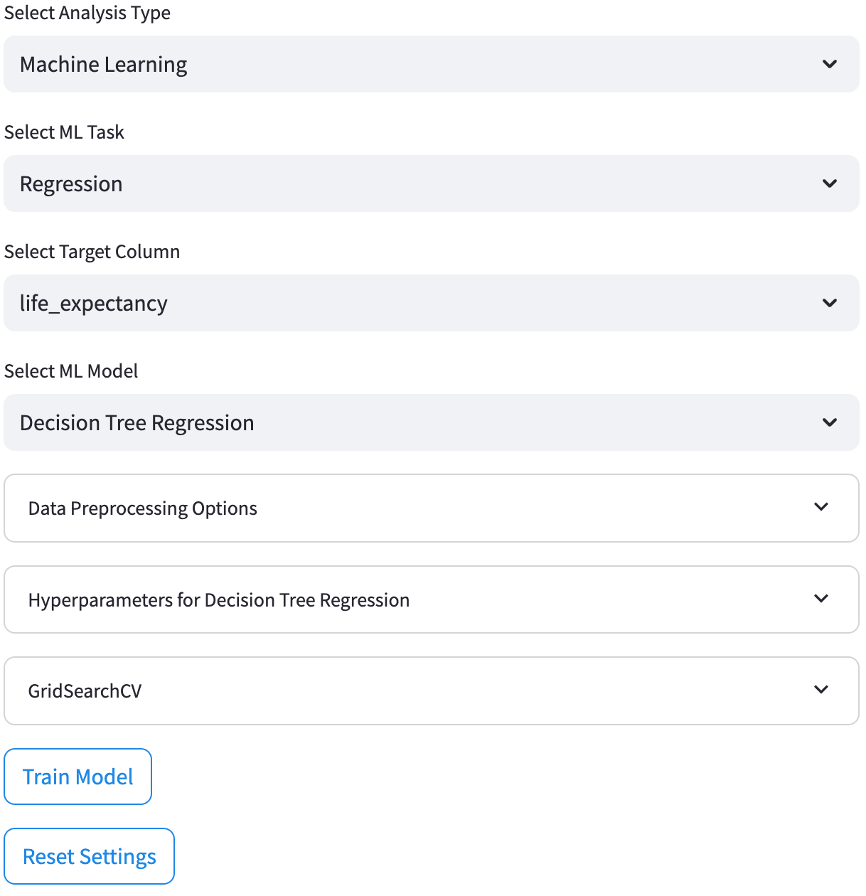 Settings Interface 1